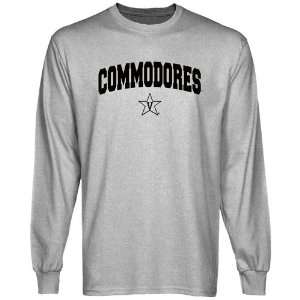  NCAA Vanderbilt Commodores Ash Logo Arch Long Sleeve T 