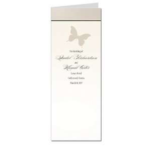  195 Wedding Programs   Butterfly Shadow Taupe Office 