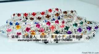 Lots 12Pcs 1Row Mixed Color Crystal Rhinestone Bracelet  