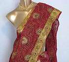 red indian bollywood sari  