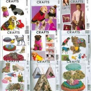 McCalls Craft Pet Dog/Cat Bed/Clothes Sewing Pattern +  