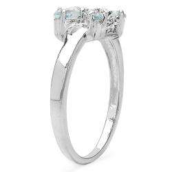 Sterling Silver Blue Topaz Butterfly Ring  
