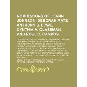  of JoAnn Johnson, Deborah Matz, Anthony S. Lowe, Cynthia A. Glassman 