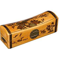 Chinese Painted Phoenix Storage Box  