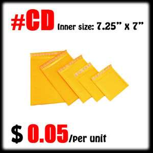   size (7.25 x 7) Bubble Mailers Padded Envelopes $0.05 per unit  