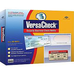 VersaCheck Business Form 1000 Burgundy Check Refills (Pack of 250 