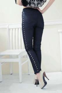 New Faux Denim Studs Jeans Pants Leggings XL 4XLjm310  