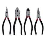 4pc Hand Forged 8 Pliers Set   Comfortable Non Slip Handles  