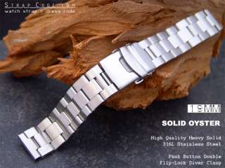 316L Stainless Steel Oyster Straight End Watch Band  