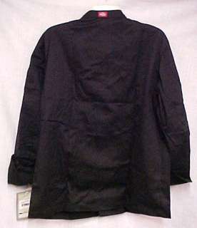 Dickies Executive Chef Coat Jacket Blk Stud Button 34  