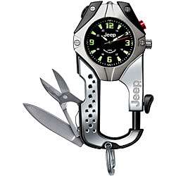 Jeep Mens Utility Knife and Clip Watch  