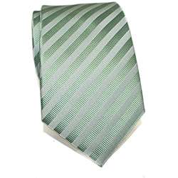 Luzzario & Co. Mens Silk Green Striped Tie  