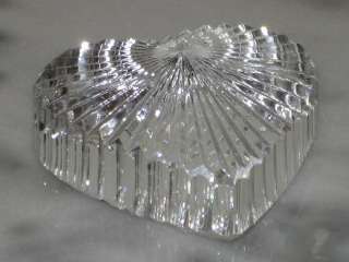 Waterford signed cut glass Heart shaped Paperweight  