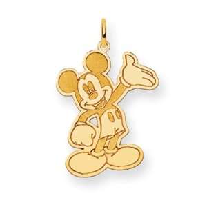    Disneys Large Waving Mickey Charm in 14 Karat Gold Jewelry