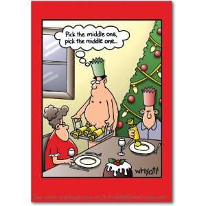 Funny Christmas Card Middle One Humor Greeting Tim Whyatt