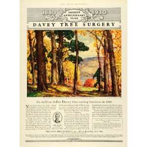  1930 Ad 50th Anniversary Davey Tree Expert Removal Adolph 