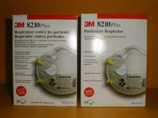3M 8210 + Particulate Respirator N95 2 Box of 20 mask  