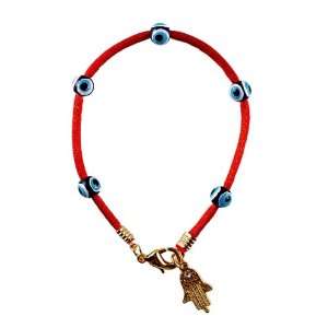  Kabbalah Red String Bracelet with Decorated Hamsa Hand 