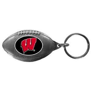  Wisconsin Badgers College Football Shaped Key Chain 