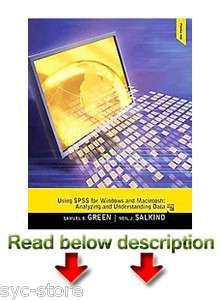 Using SPSS for Windows and Macintosh 6E by Salkind, Green (6TH Edition 