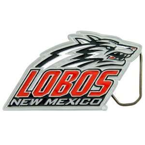  New Mexico Lobos Pewter Team Logo Belt Buckle Sports 