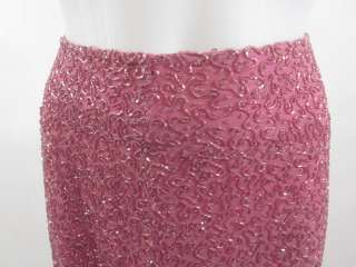 EMMA BLACK Pink Silk Beaded Halter Top Skirt Outfit 4  