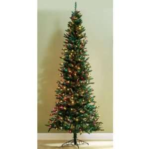  Pre lit 9 Slim Line Christmas Tree With Multi Lights 