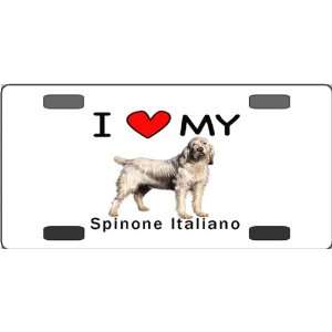  I Love My Spinone Italiano Vanity License Plate 