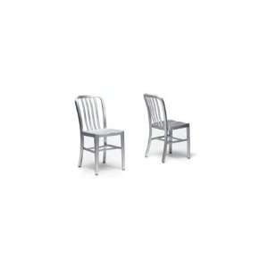  Wholesale Interiors Aluminum Cafe Chair with Brushed 
