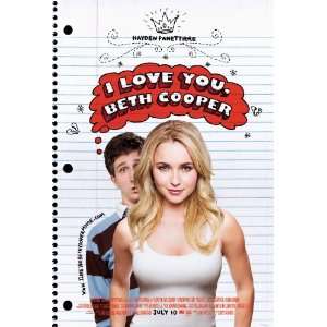  I LOVE YOU BETH COOPER 13X20 INCH PROMO MOVIE POSTER 
