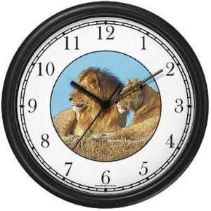  Male Lion & Lioness resting (JP6) Wall Clock by WatchBuddy 