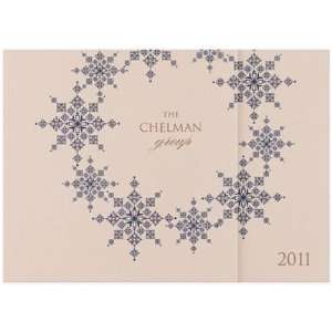  Checkerboard Corporate Holiday Greeting Cards   Snowy 