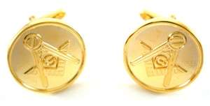 tone embossed masonic mason coin cufflinks w gift box these gold tone 