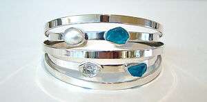 New LILLY BARRACK Apetite, Pearl & Herkimer Diamond Bracelet  
