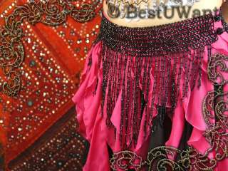 Belly Dance Bead Hip Scarf Belt Skirt Costume PLUS SIZE  