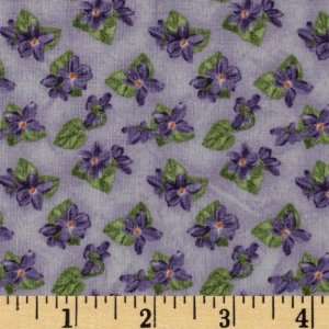   Wishes Blooms Violet/Green Fabric By The Yard Arts, Crafts & Sewing