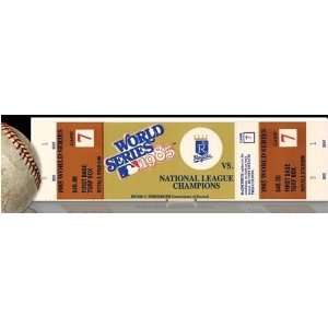  1985 World Series Royals Mini Mega Ticket   Kansas City 