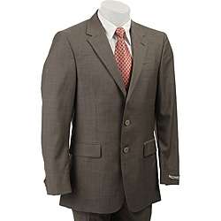Kenneth Cole New York Mens Dark Tan 2 button Wool Suit   