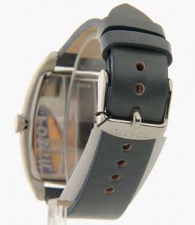   leather multi colored watch all stainless steel case and buckle classy