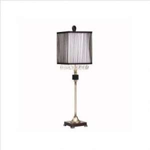  Table Lamp 1Lt Portable TABLELAMP Black with Silver