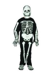 CHILDS SCARY 3 D SKELETON BOYS SPOOKY HALLOWEEN COSTUME  