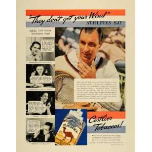  1935 Ad Bill Tilden Tennis Iron Man Camels Cigarettes 