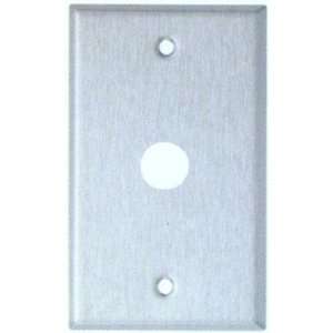  Stainless Steel Metal Wall Plates 1 Gang Cable .4375 Stainless 