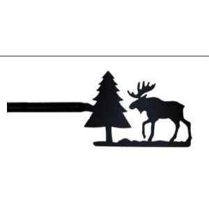    22 130 Moose & Pine Curtain Rod Powder Metal Coated