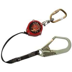   Foot Personal Fall Limiter with Carabiner and Swivel Shackle, Red