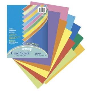 Array Card Stock, 8.5 x 11 Inches, 10 color, 100 Sheets (101169)