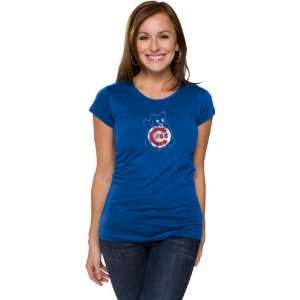  Chicago Cubs Womens Cooperstown Waving Bear Logo Fashion 