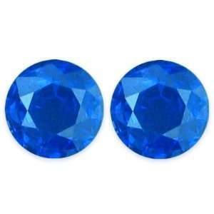  1.86 Carat Loose Blue Sapphires Round Cut Pair Jewelry