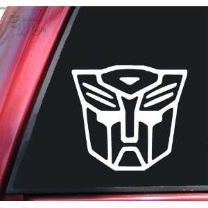  Transformers Autobot Style #2 Vinyl Decal Sticker   White 