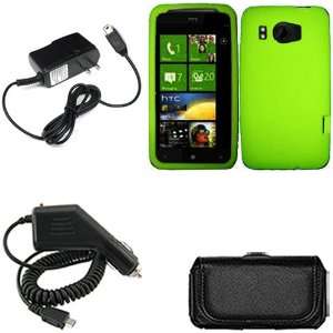  iFase Brand HTC Titan II Combo Solid Neon Green Silicon 